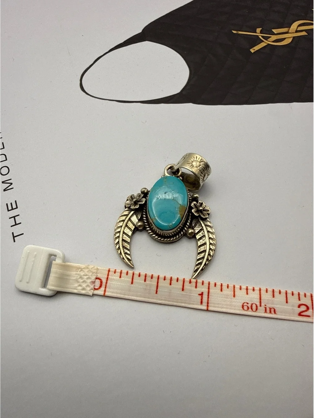 Sterling Silver Navajo Naja Pendant Turquoise Southwestern Native Style Jewelry